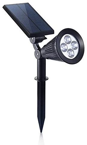 Falove Solar Spotlight Outdoor, 180°Adjustable Auto On/Off Flag Pole Lights, Waterproof Security Wall Light for Garden, Pool Area, Tree, Pond, Landscape and Yard(1 Pack)