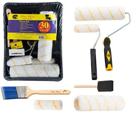 Bates Paint Roller - Paint Brush, Paint Tray, Roller Paint Brush, 11 Piece Home Painting Supplies, Foam Brush, House Painting Tray, Painting Tools, Roller and Paint Brushes, Interior Paint Brushes