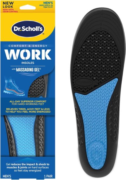 Dr. Scholl's Work All-Day Superior Comfort Insoles (with) Massaging Gel®, Men, 1 Pair, Trim to Fit